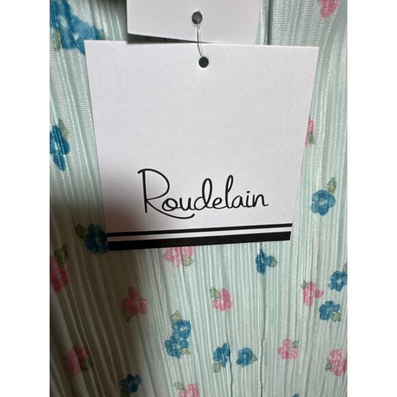 Brand New Roudelain Women's Size Medium Blue Petal 2 Piece Pajama Set Sleepwear - Picture 6 of 11